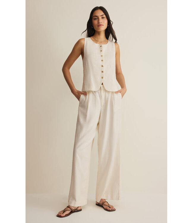 Z SUPPLY Roman Linen Vest Cream