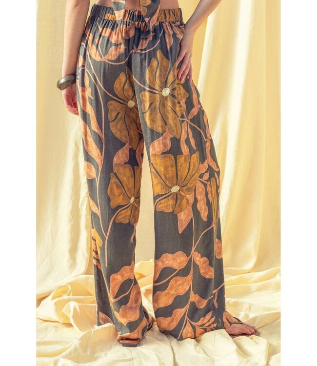 MIOU MUSE Flora Linen Pant Grey