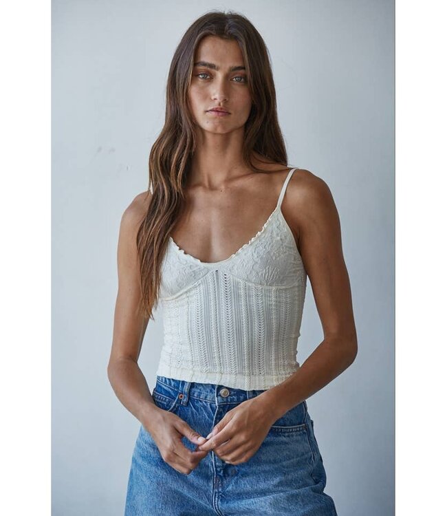BY TOGETHER KNIT SEAMLESS JACQUARD TANK