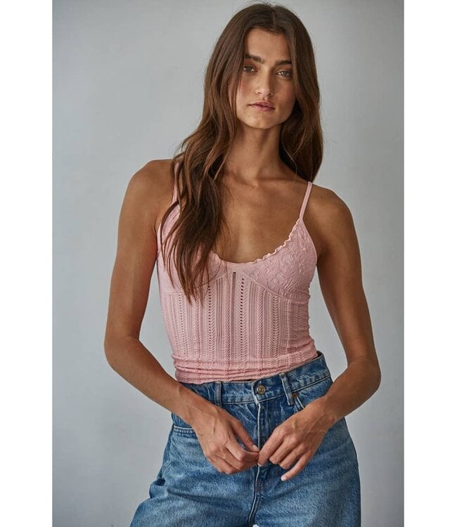 BY TOGETHER KNIT SEAMLESS JACQUARD TANK