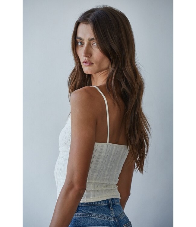 BY TOGETHER KNIT SEAMLESS JACQUARD TANK