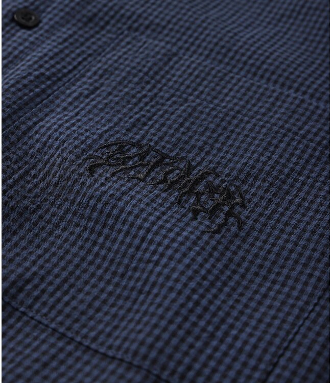 FORMER Vivian Check SS Shirt Navy