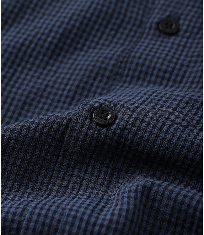 FORMER Vivian Check SS Shirt Navy