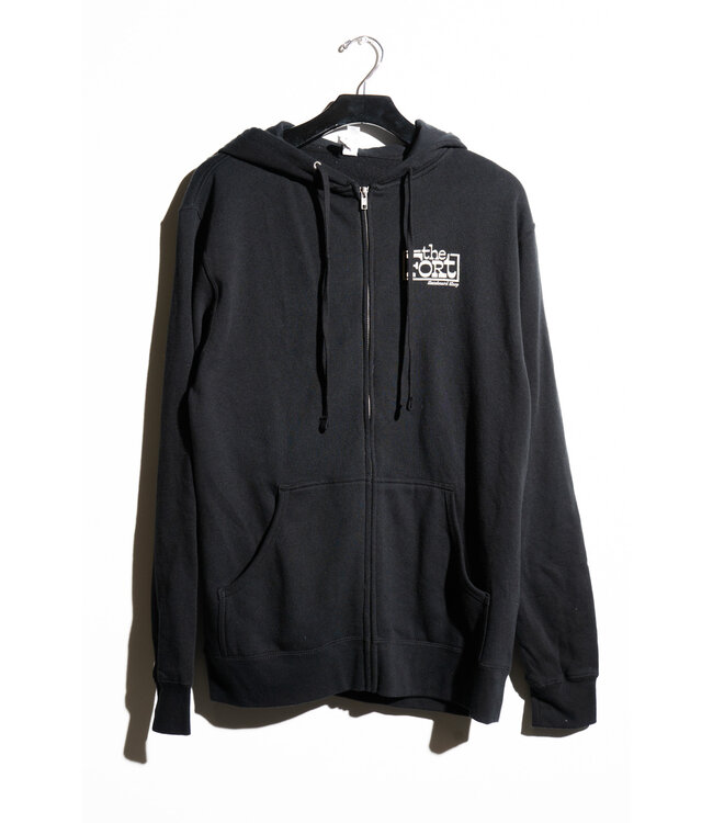 THE FORT Retro Logo Zip Up Hoodie Black