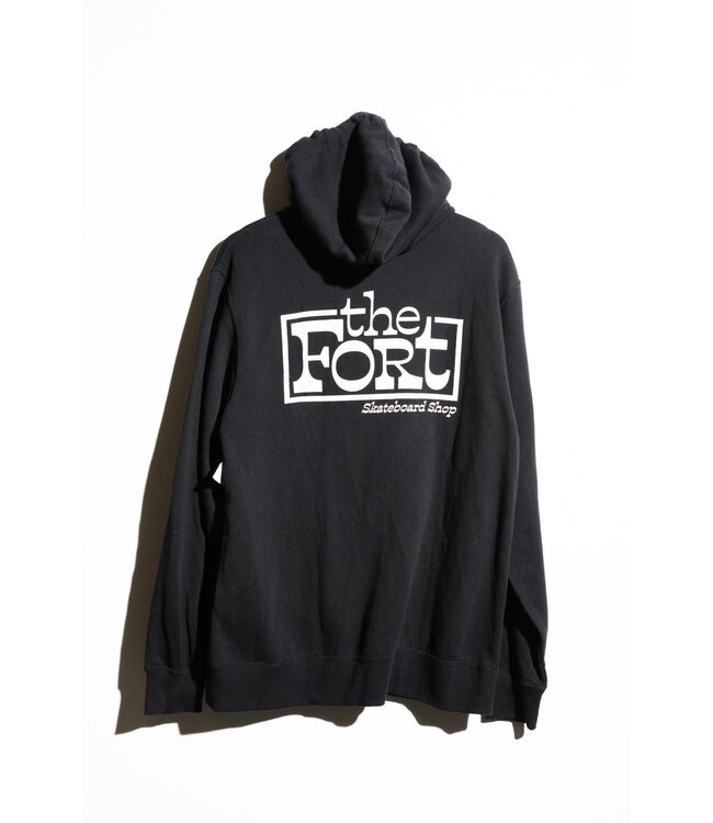 THE FORT Retro Logo Zip Up Hoodie Black