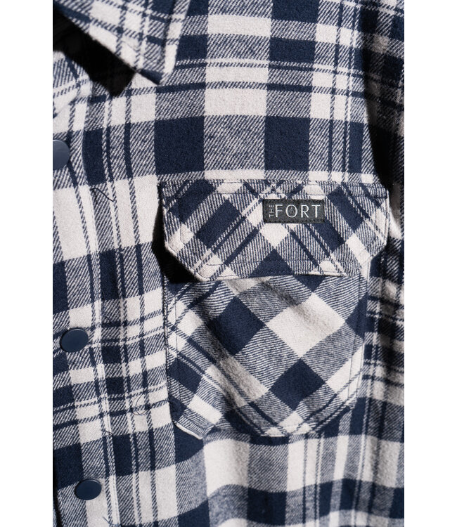 THE FORT Lines Heavyweight Flannel Blue