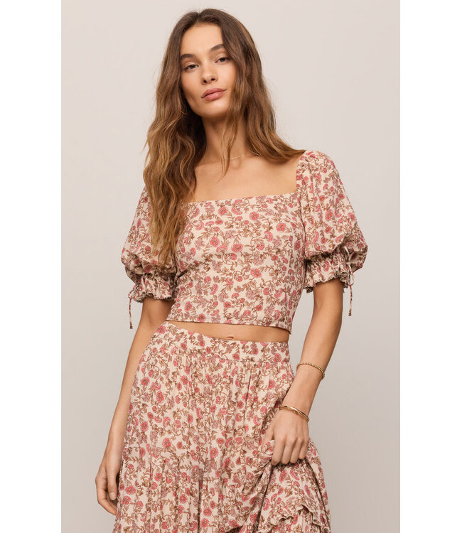Z SUPPLY Moira Floral Top Pink