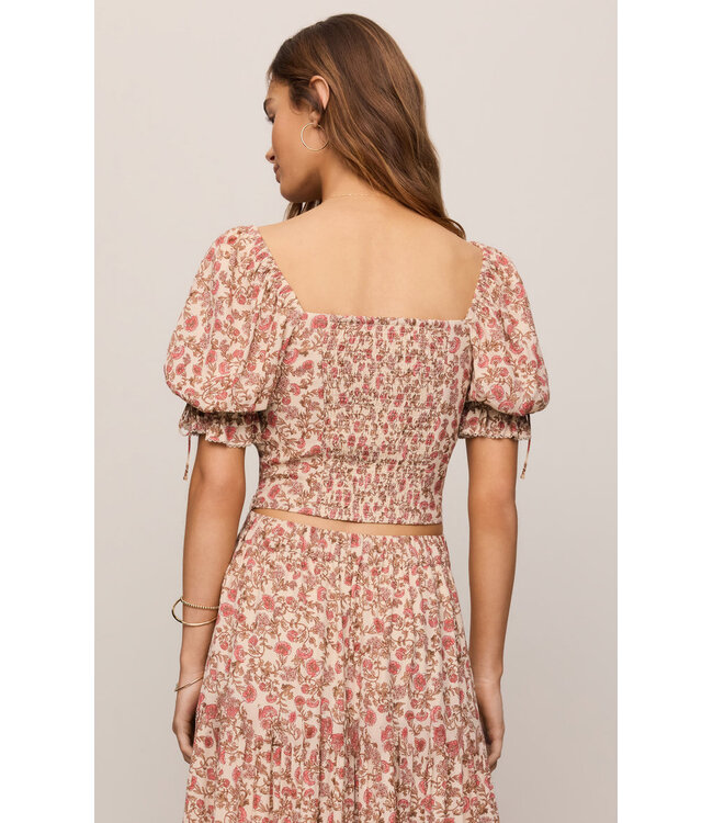 Z SUPPLY Moira Floral Top Pink