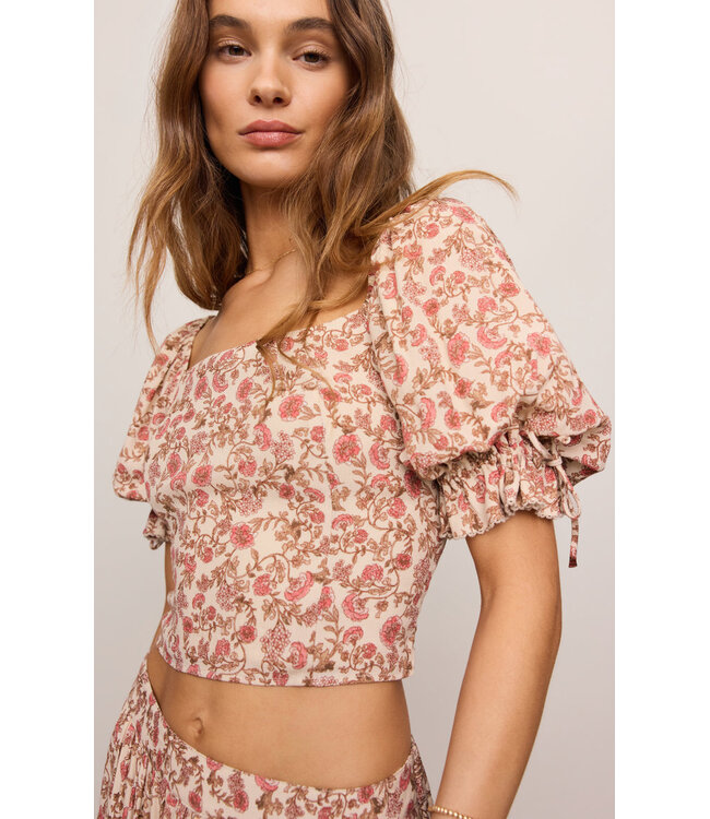 Z SUPPLY Moira Floral Top Pink