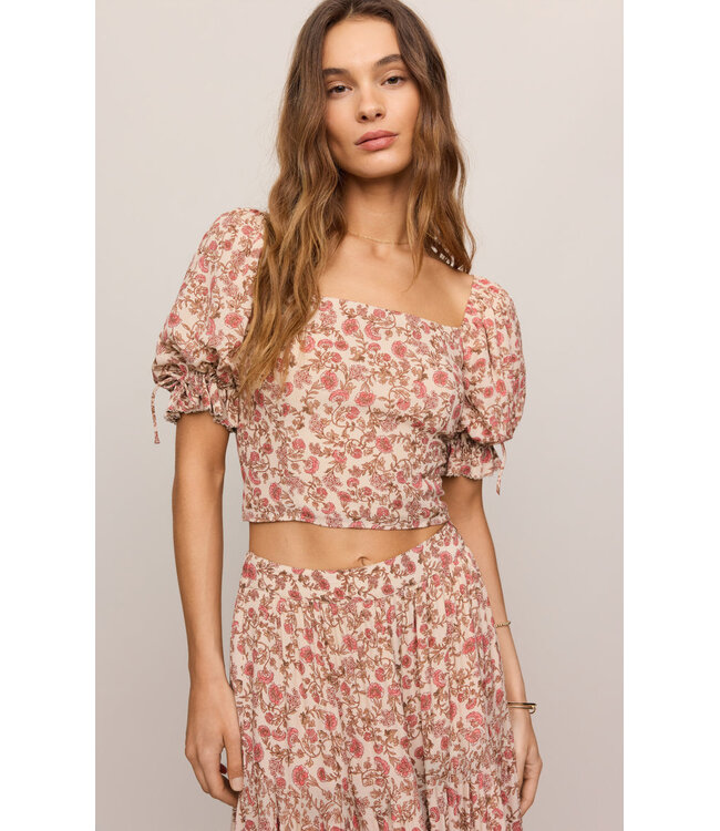 Z SUPPLY Moira Floral Top Pink