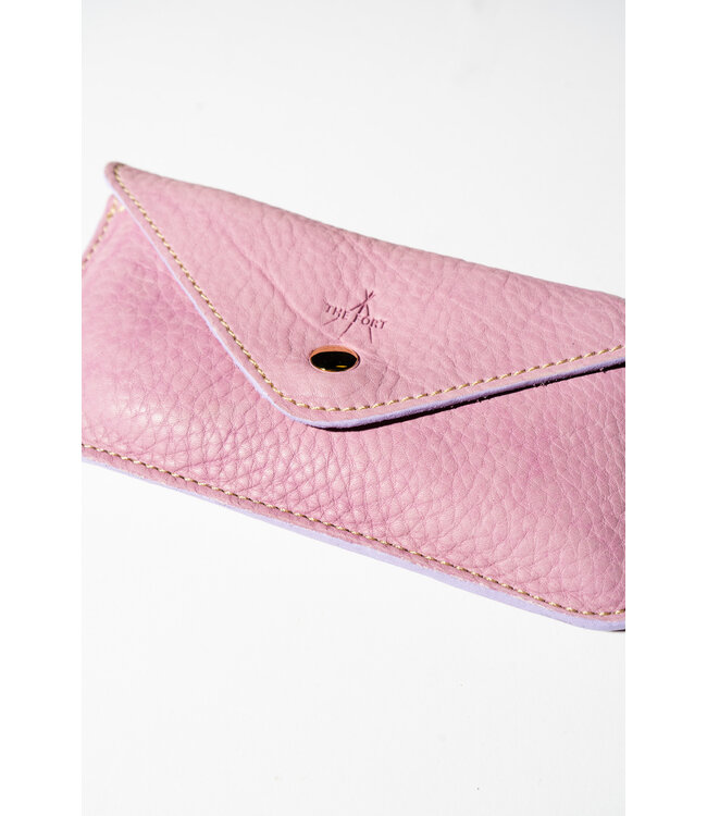 BIRDBONES x The Fort Handmade Bison Envelope Wallet Pink