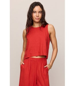 Z SUPPLY Sloane Linen Top Red
