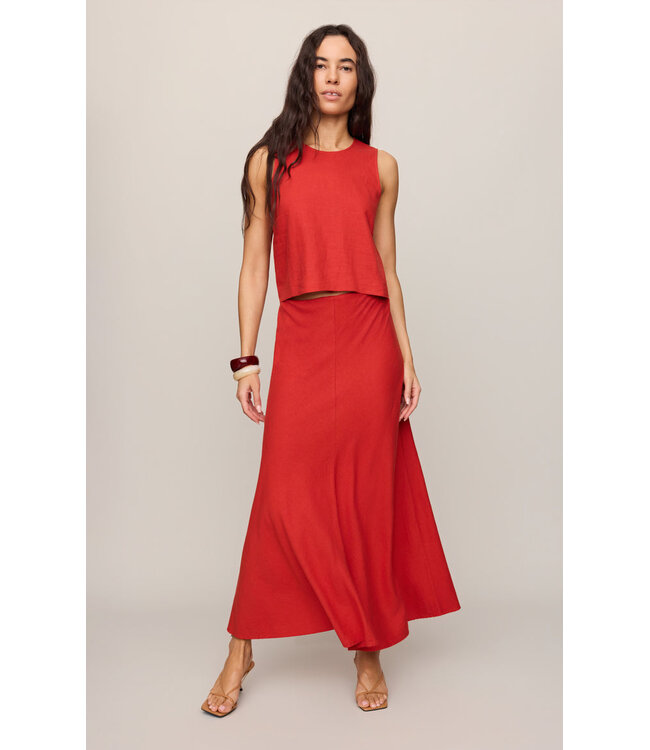 Z SUPPLY Sloane Linen Top Red