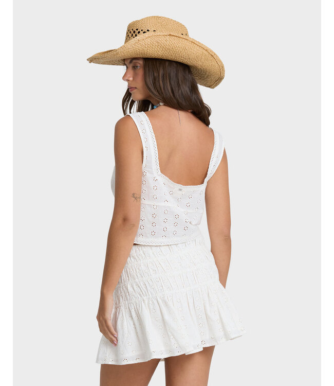 Billabong Eyelet Forever Woven Tank White