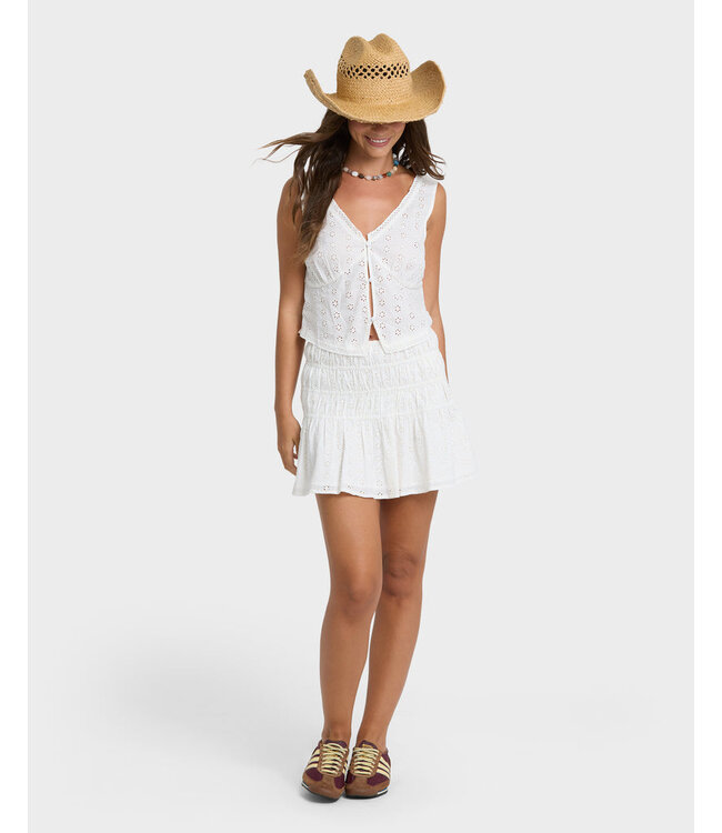 Billabong Eyelet Forever Woven Tank White