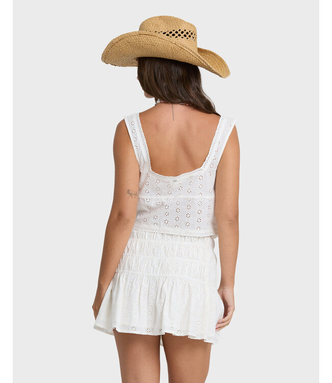 Billabong Eyelet Forever Mini Skirt White