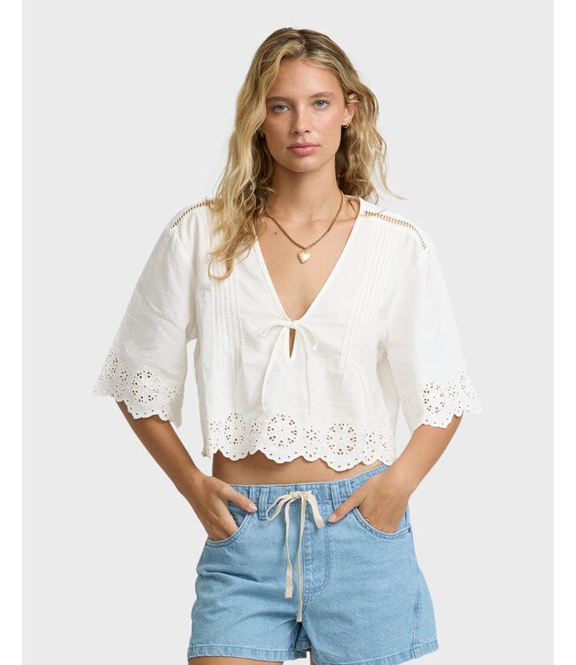 Billabong Light And Airy SS Woven Top White