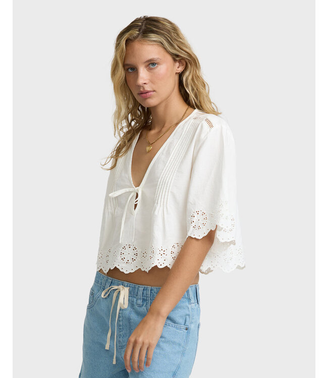 Billabong Light And Airy SS Woven Top White