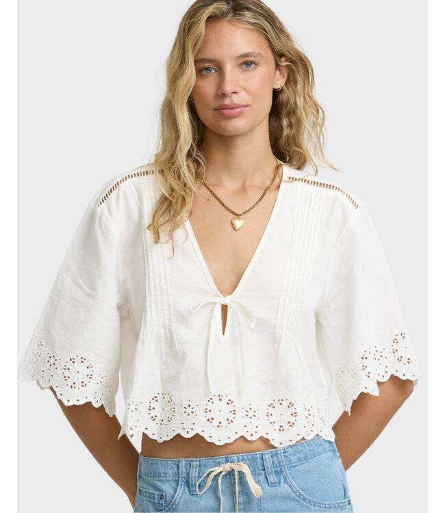 Billabong Light And Airy SS Woven Top White