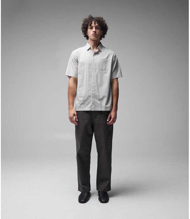 FORMER Reynolds Stripe SS Shirt Beige