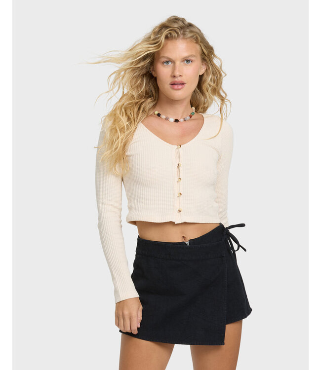 Billabong Paxton Ls Knit Top White