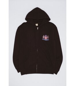 FUCKING AWESOME Printed Crest Zip Hoodie Black