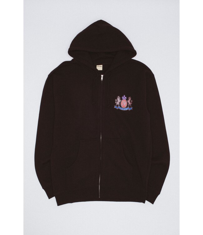 FUCKING AWESOME Printed Crest Zip Hoodie Black