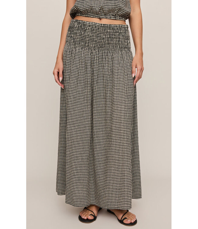 Z SUPPLY Brooke Gingham Skirt Black