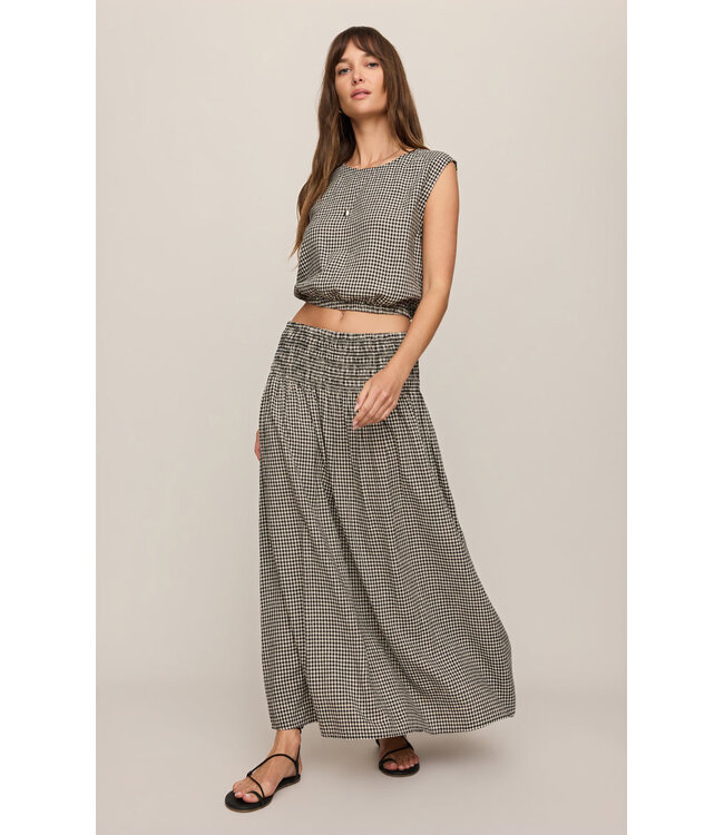 Z SUPPLY Brooke Gingham Skirt Black