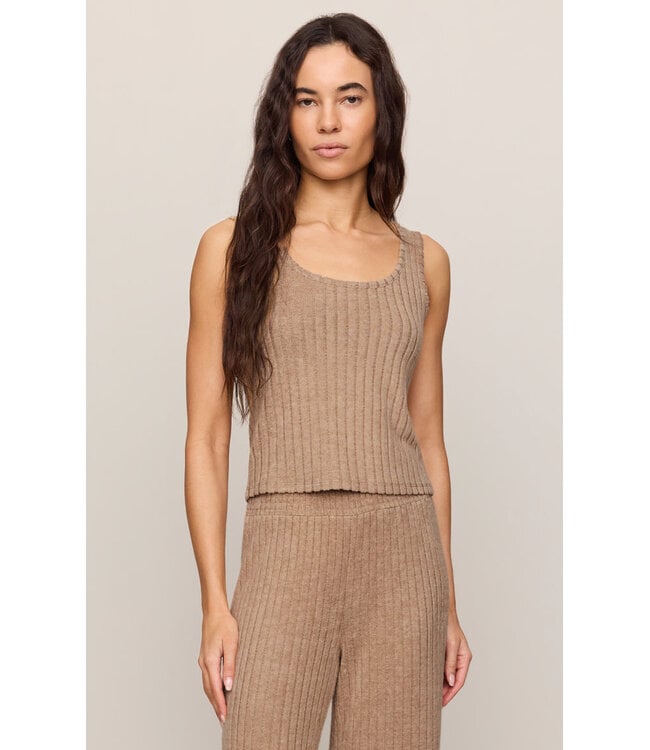 Z SUPPLY Double Scoop Rib Tank Brown