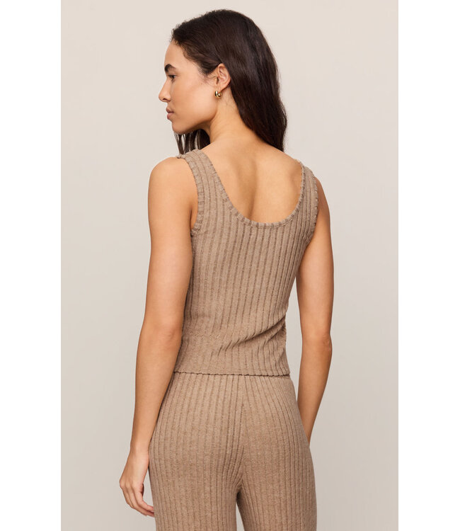 Z SUPPLY Double Scoop Rib Tank Brown