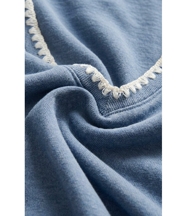 Z SUPPLY All Day Crop Whipstitch Jacket Blue