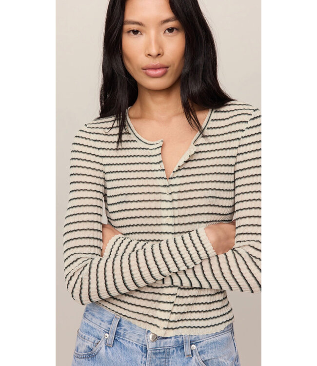 Z SUPPLY Rosanna Stripe Sweater Top White