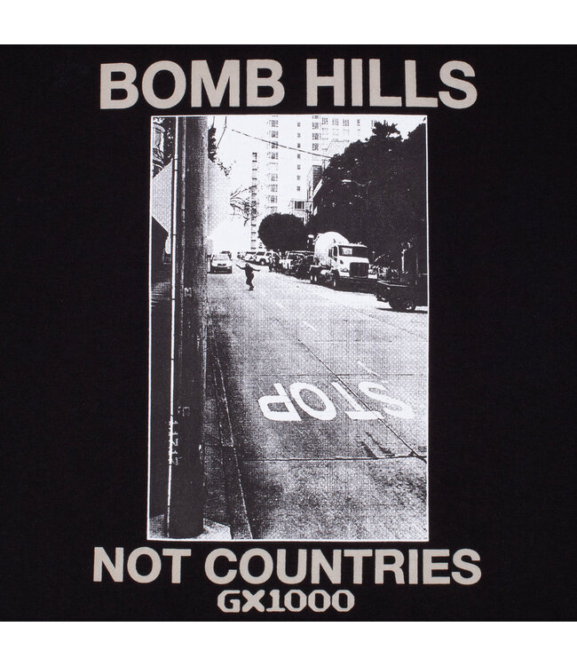 GX1000 Bomb Hills Not Countries Tee Shirt Black