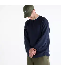NEW BALANCE Numeric Waffle Knit Long Sleeve Henley Navy