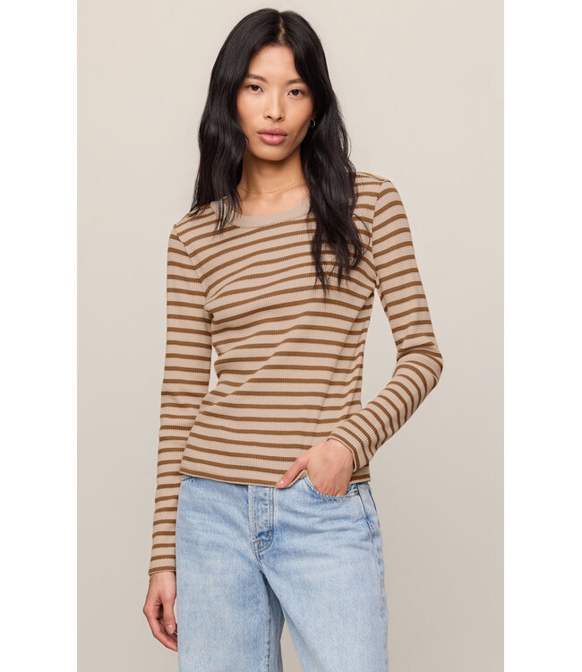 Z SUPPLY Arlet Stripe Thermal Brown