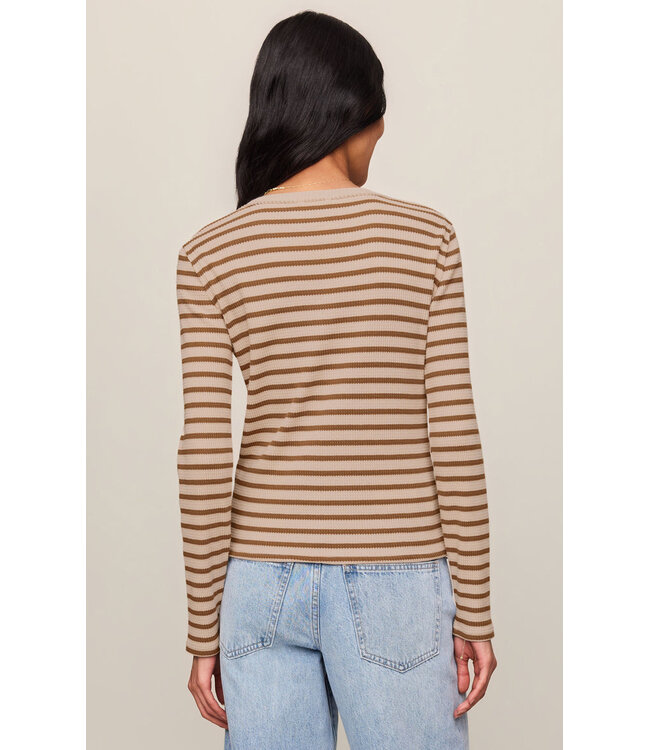 Z SUPPLY Arlet Stripe Thermal Brown