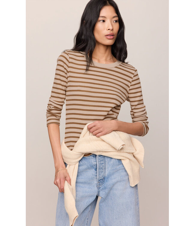 Z SUPPLY Arlet Stripe Thermal Brown