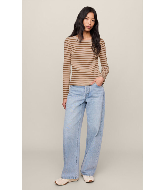 Z SUPPLY Arlet Stripe Thermal Brown