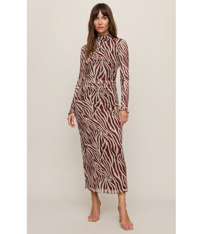 Z SUPPLY Sevilla Zebra Mesh Midi Red