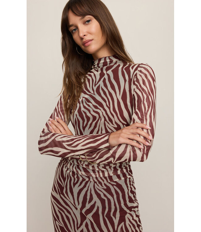 Z SUPPLY Sevilla Zebra Mesh Midi Red