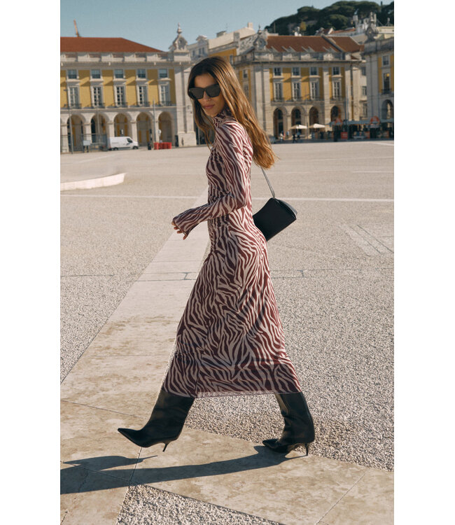 Z SUPPLY Sevilla Zebra Mesh Midi Red