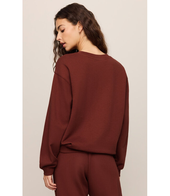 Z SUPPLY Boyfriend Sweatshirt Red