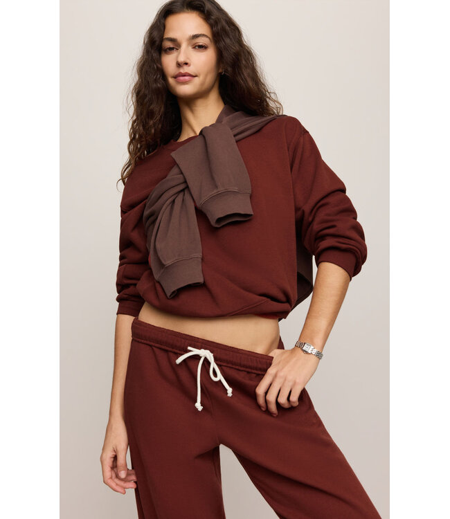 Z SUPPLY Boyfriend Sweatshirt Red