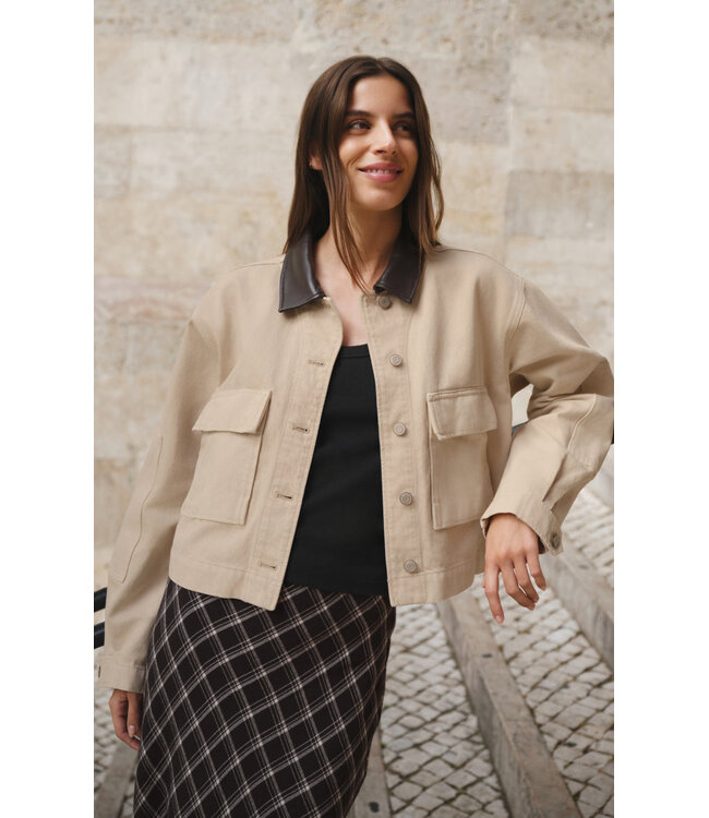 Z SUPPLY Rey Cropped Chore Jacket Tan