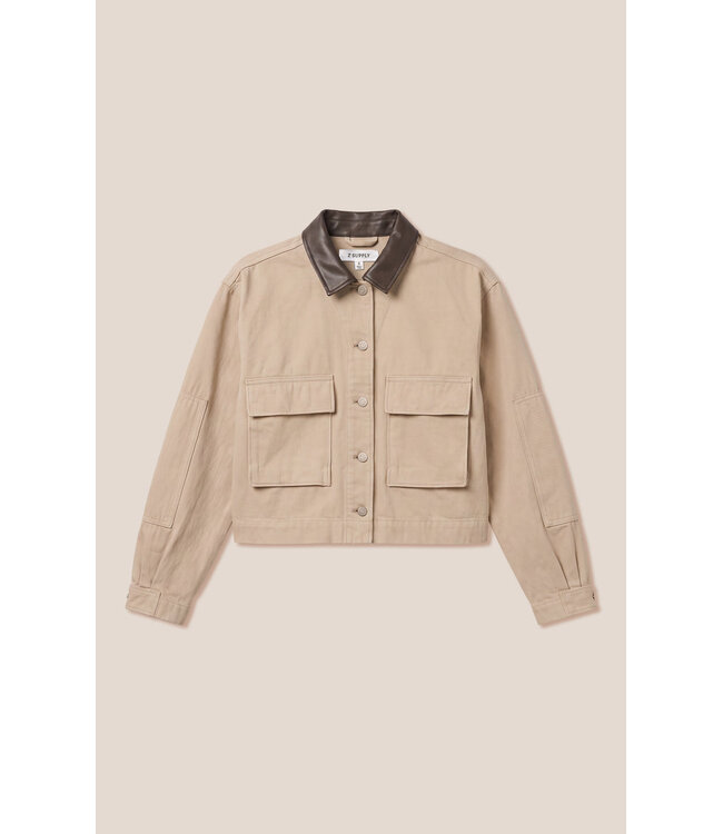 Z SUPPLY Rey Cropped Chore Jacket Tan