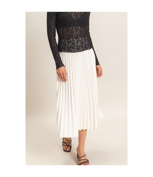 HYFVE Lennon Pleated Skirt Cream