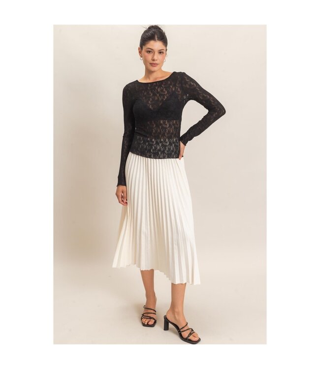 HYFVE Lennon Pleated Skirt Cream