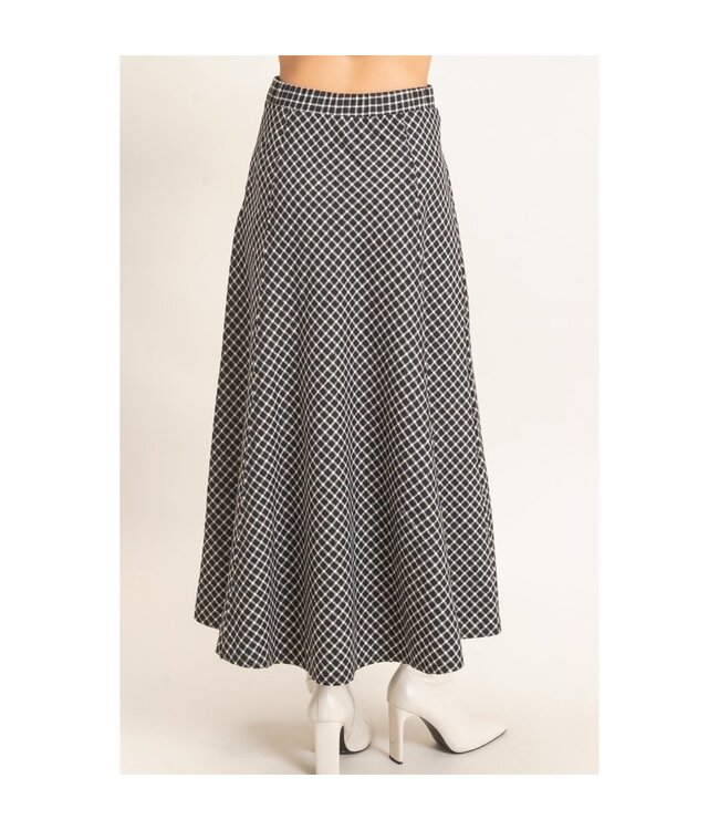 HYFVE Quinn Plaid Maxi Skirt Black
