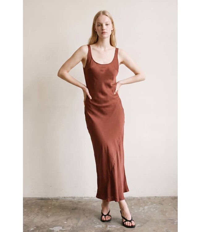 ET CLET Sienna Satin Dress Red